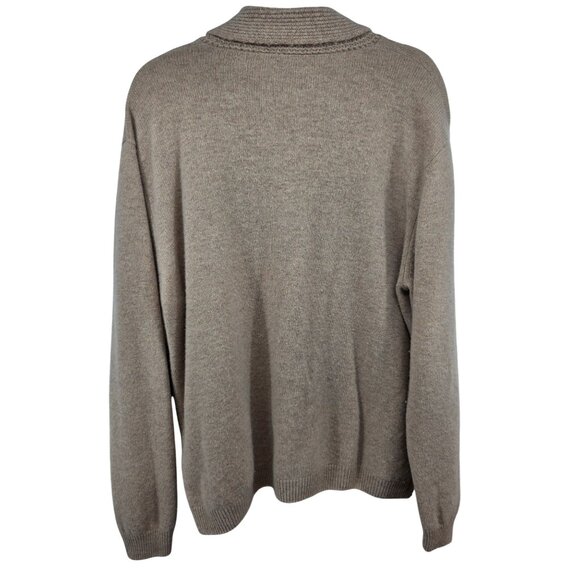 Jos. A. Bank Mens L Lambs Wool & Nylon Shawl Collar Sweater Brown - Picture 5 of 6